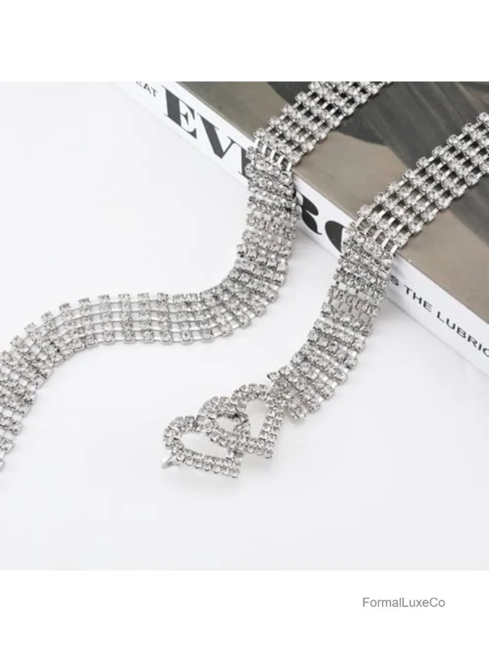 Rhinestone Crystal Chain Belt Adjustable Waist Chain for Dresses